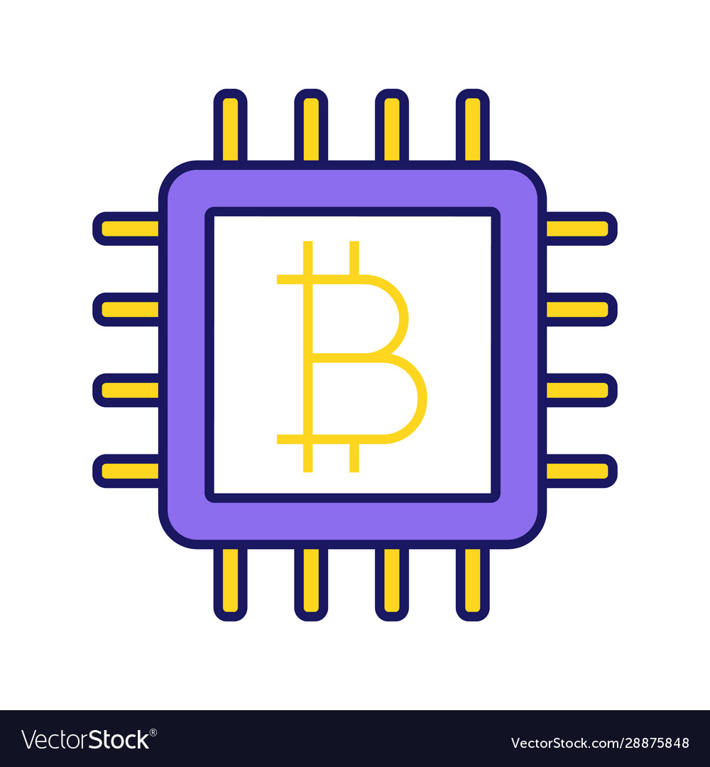 Cpu mining color icon vector image Cpu mining color icon