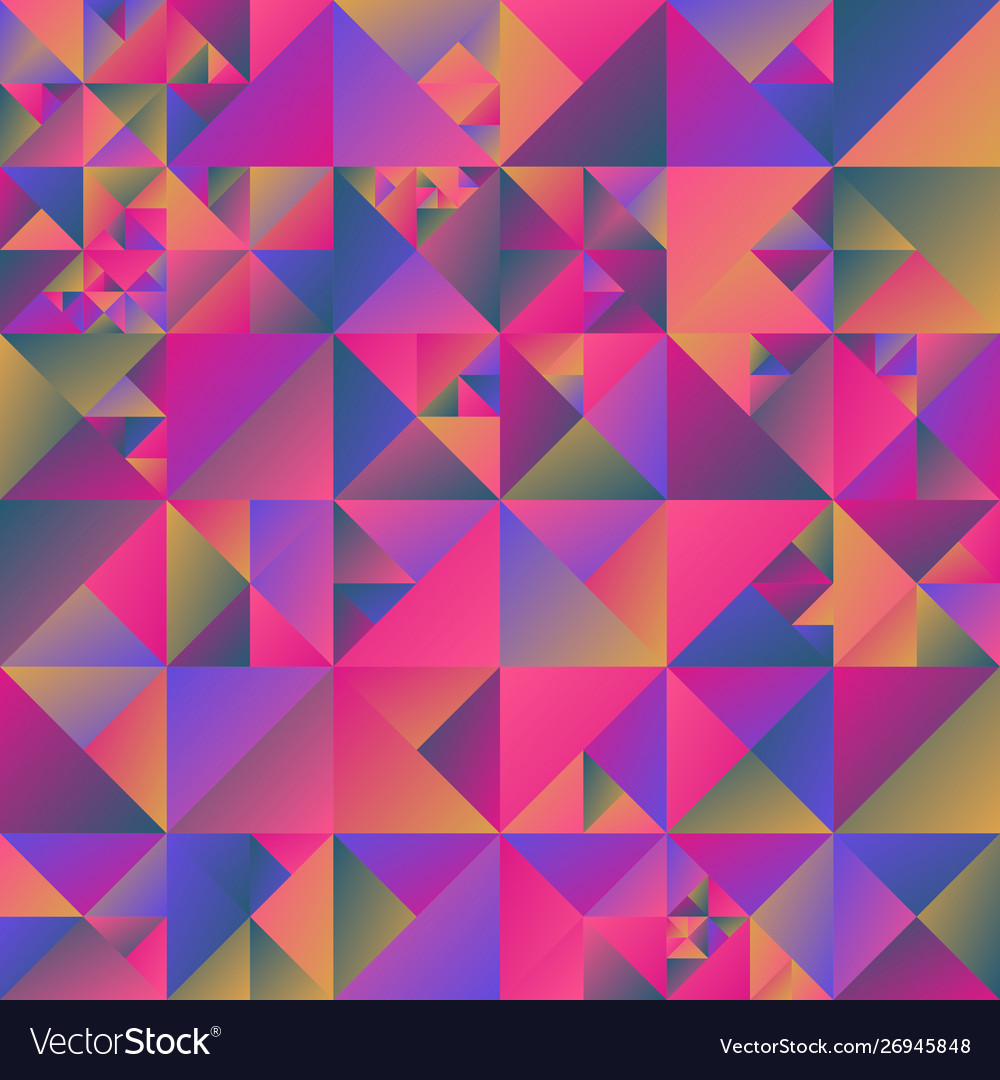 Geometrical abstract multicolored triangle