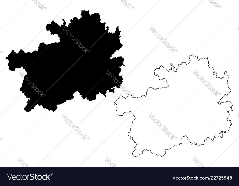 Guizhou province map Royalty Free Vector Image