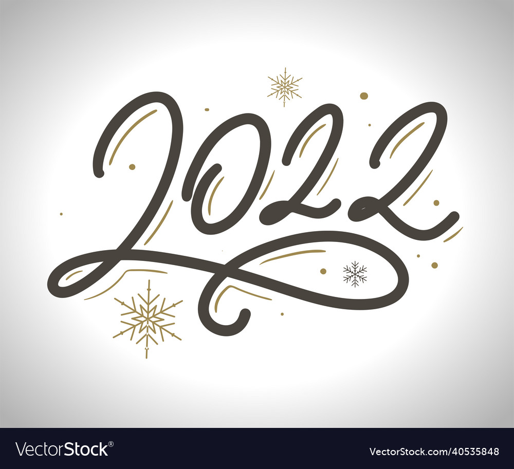 Happy new year 2022 logo text design 2022 year Vector Image