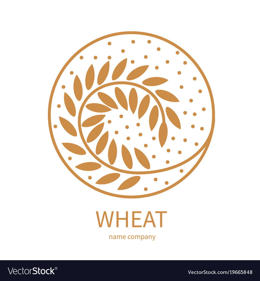 Linear icon of grains wheat or other grain