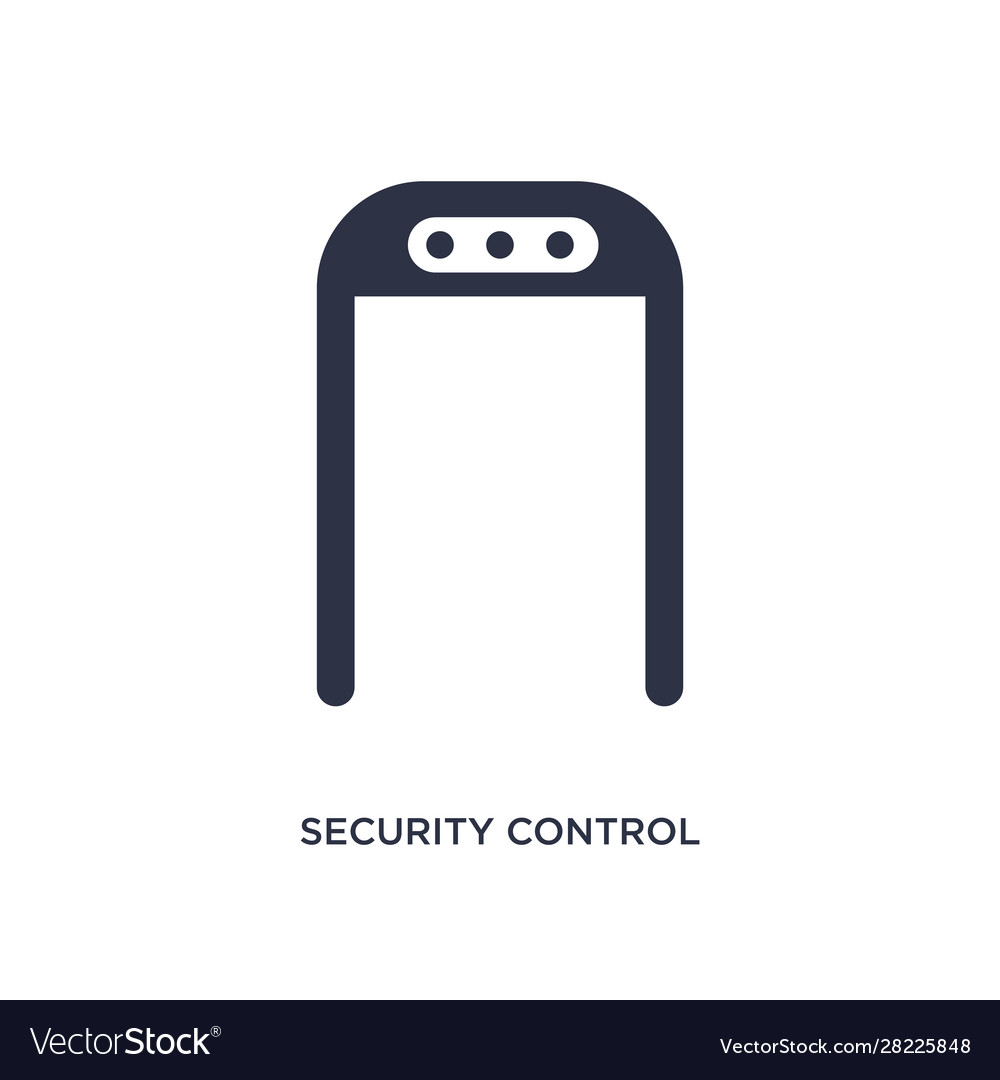 Security control icon on white background simple