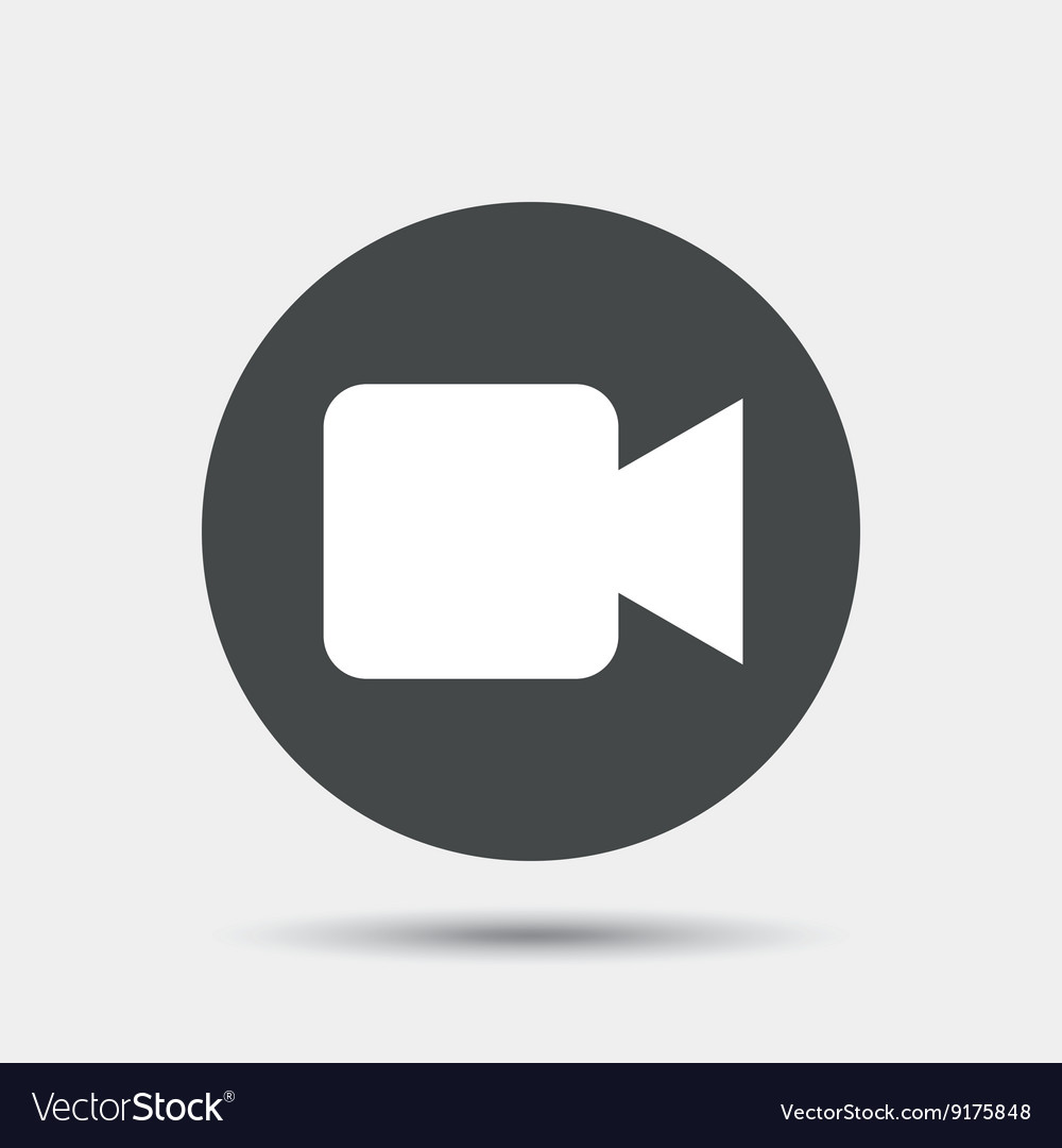 Video camera sign icon Video content button Vector Image