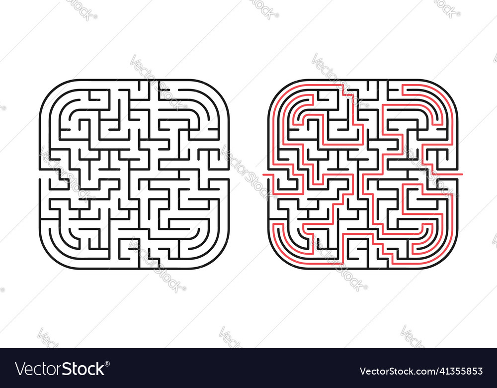 Abstract Labyrinth Maze Puzzle