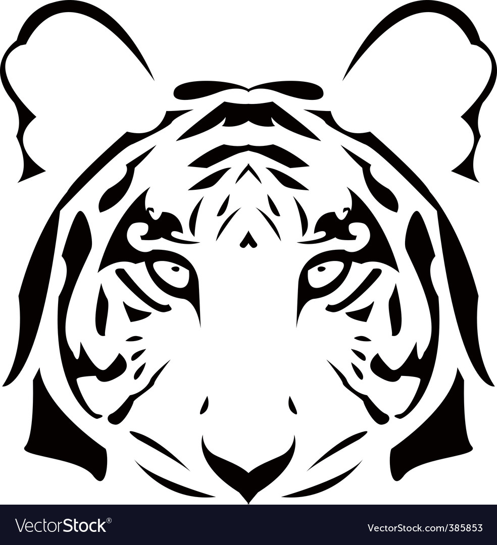 Abstract tiger head Royalty Free Vector Image - VectorStock