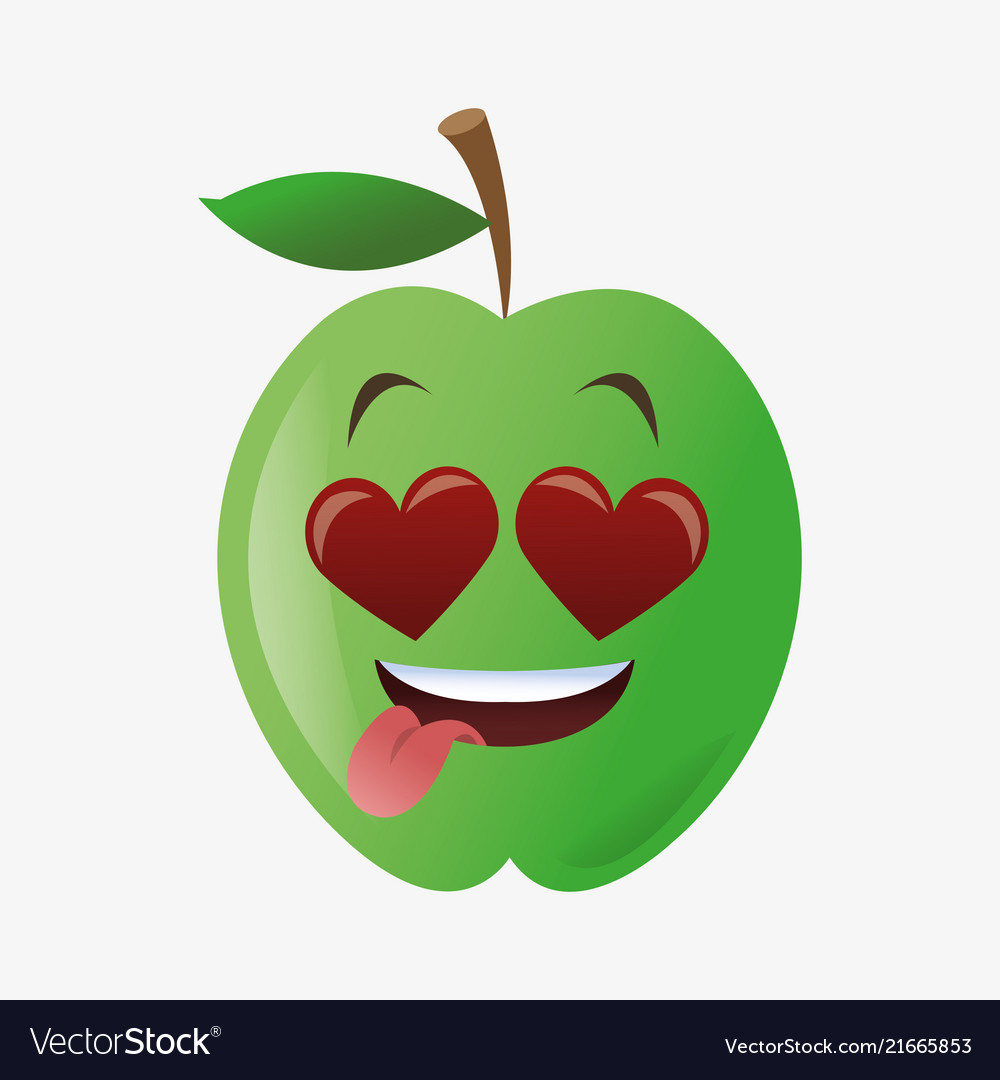 Apple shape cartoon Royalty Free Vector Image - VectorStock