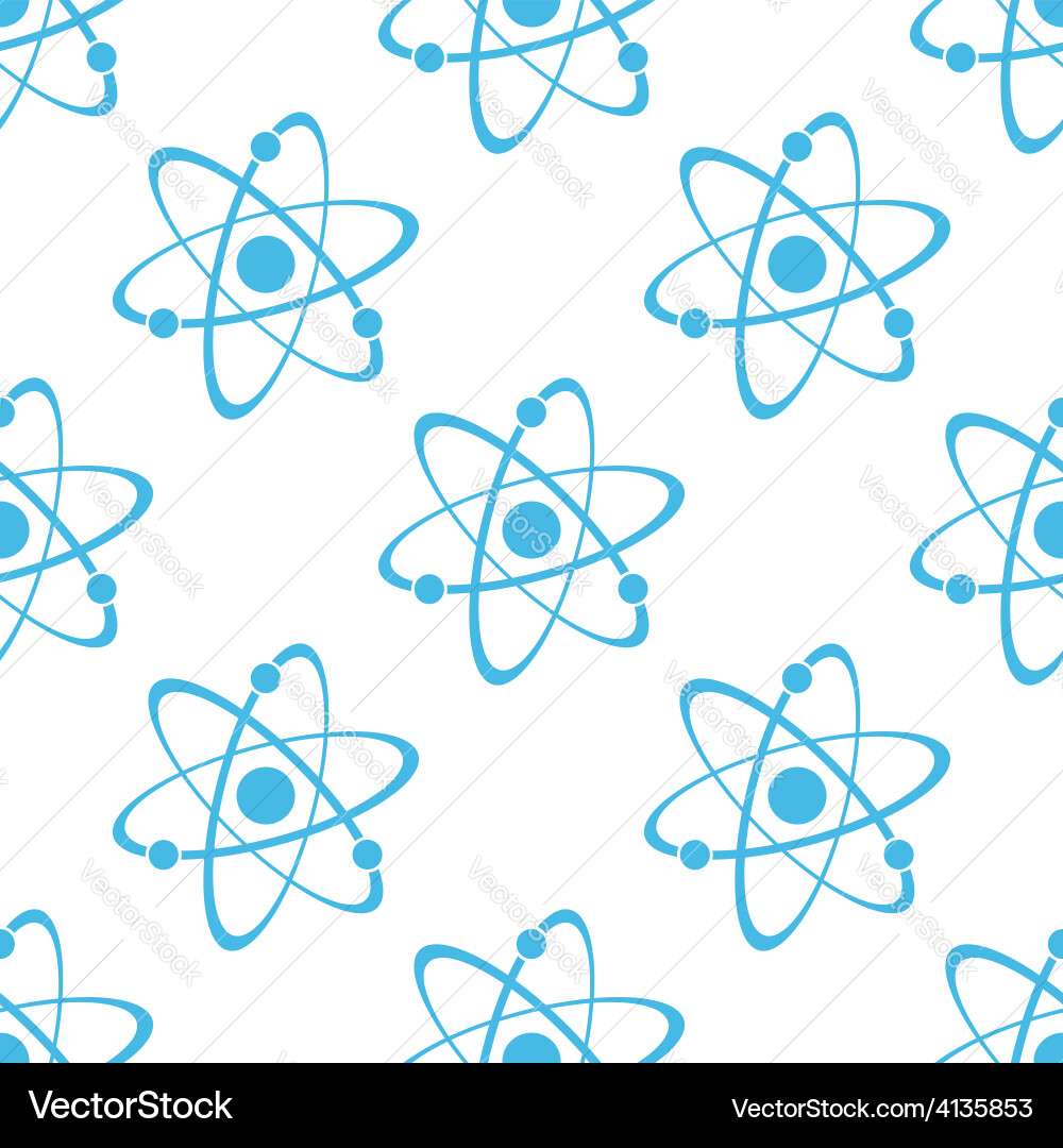 Atom seamless pattern Royalty Free Vector Image