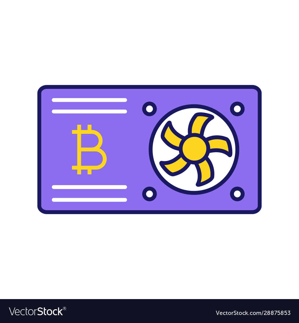 Bitcoin Mining GPU Icon