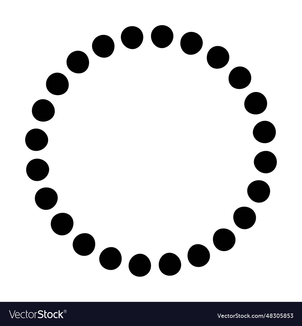 Circle frame border round design shape icon vector image Circle frame border round design shape icon
