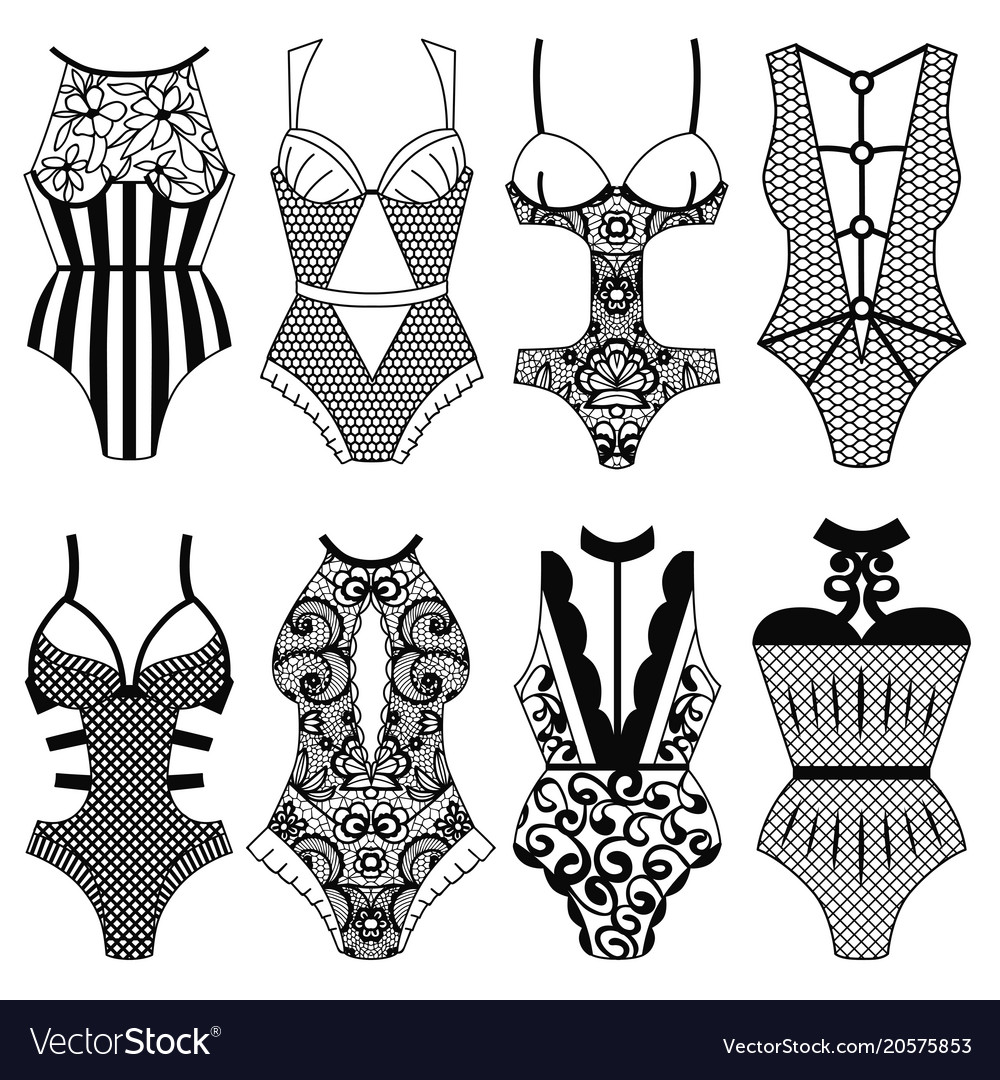Sammlung von Dessous Körper