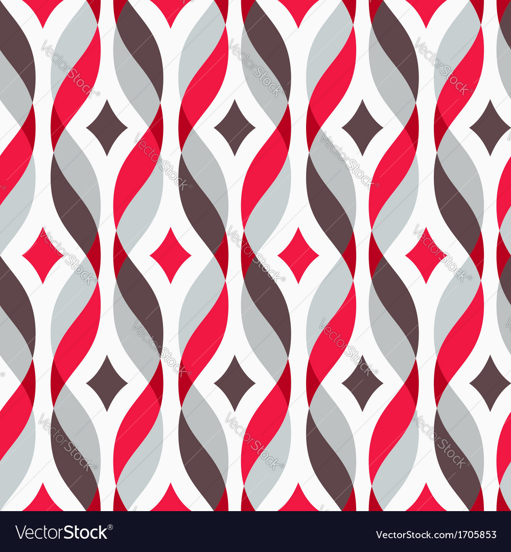 Geometric Diamond Waves Pattern