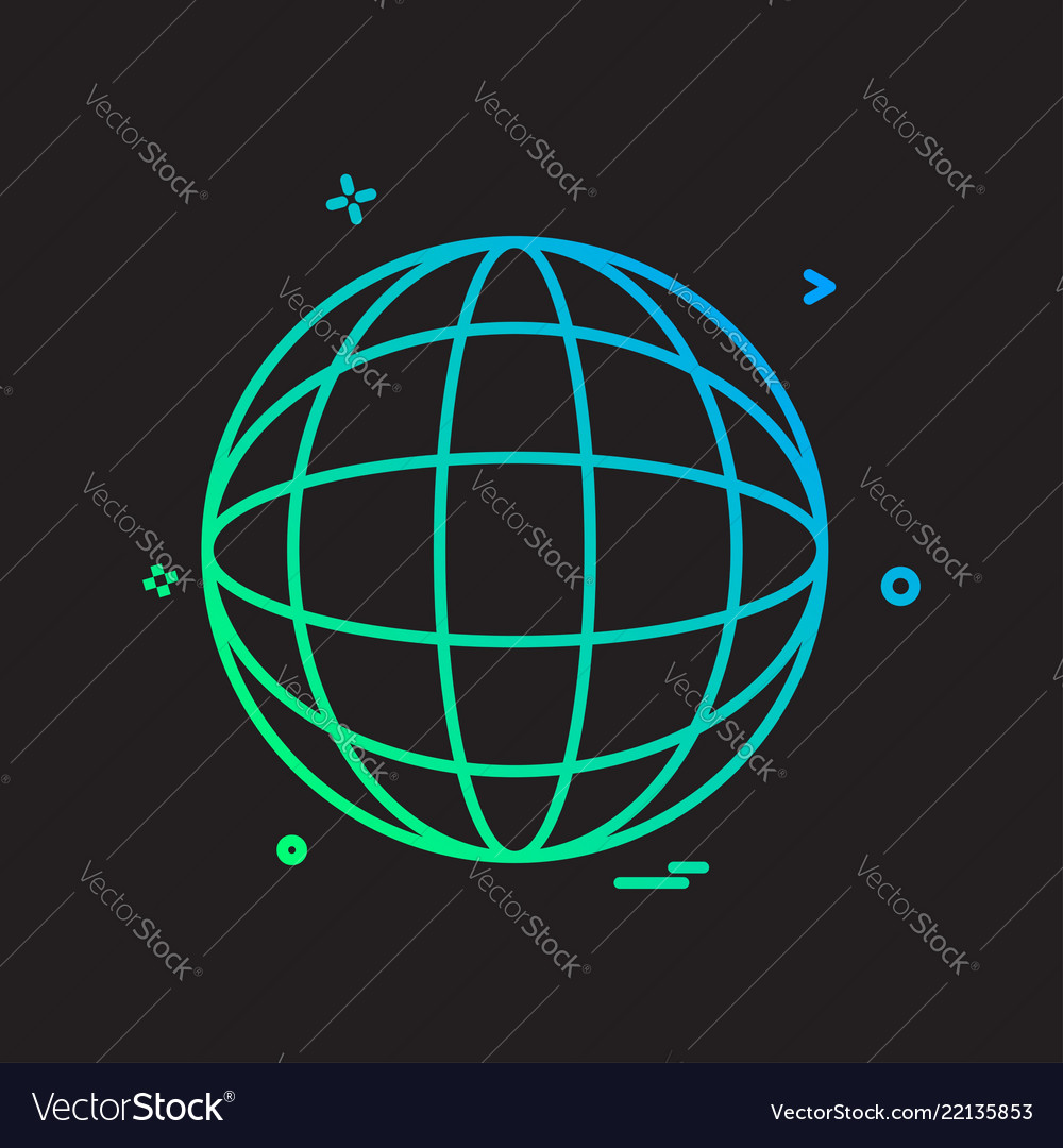 Glob map icon design