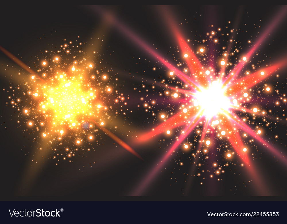 Light effect glow star flashed sequins