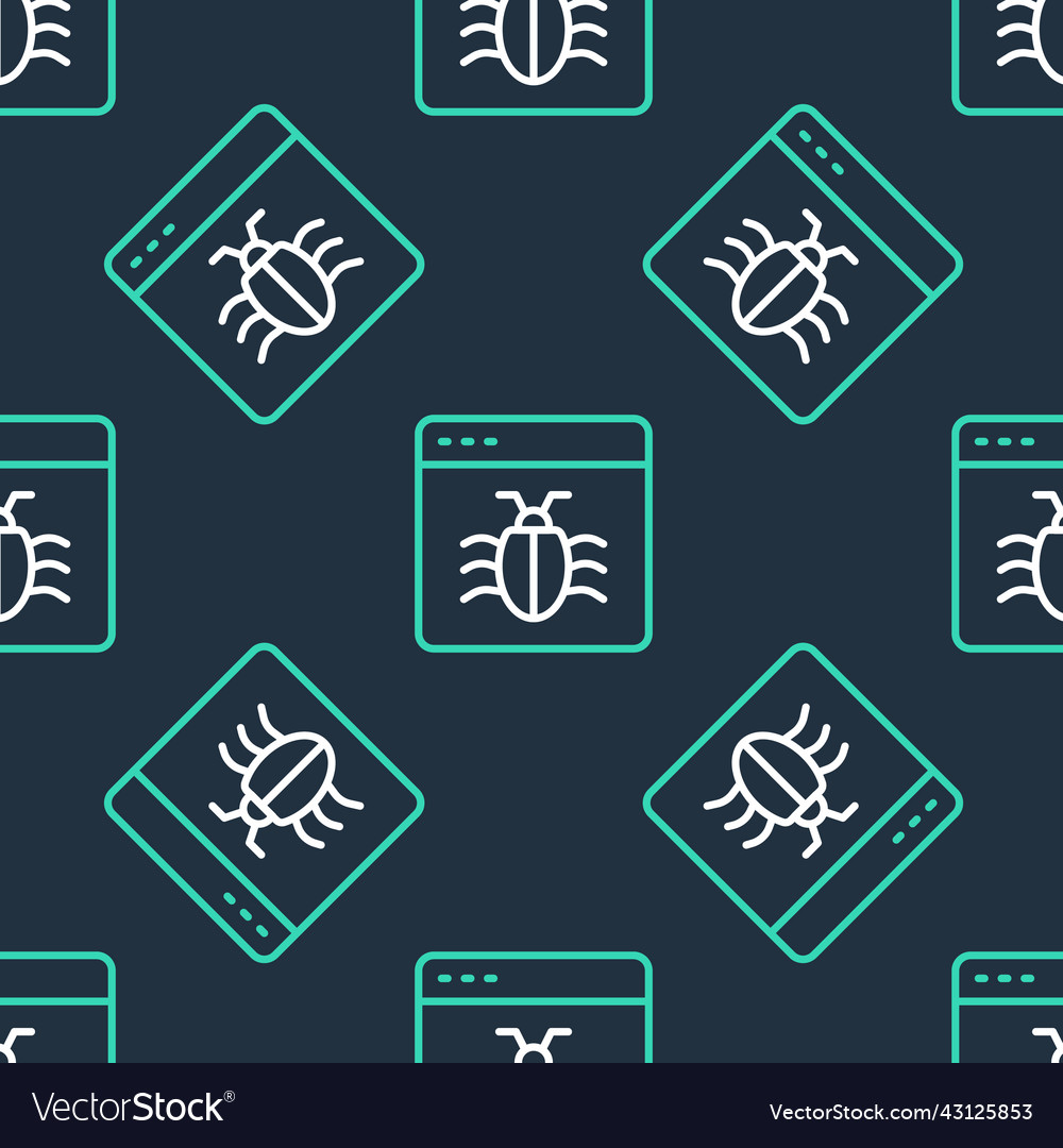 Line system bug concept icon isolated seamless vector image Line system bug concept icon isolated seamless