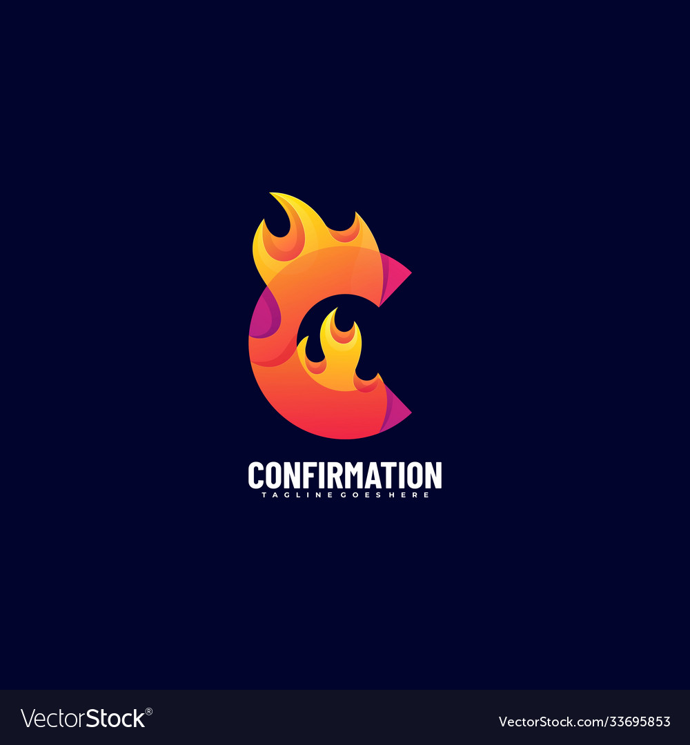 Logo confirmation gradient colorful style