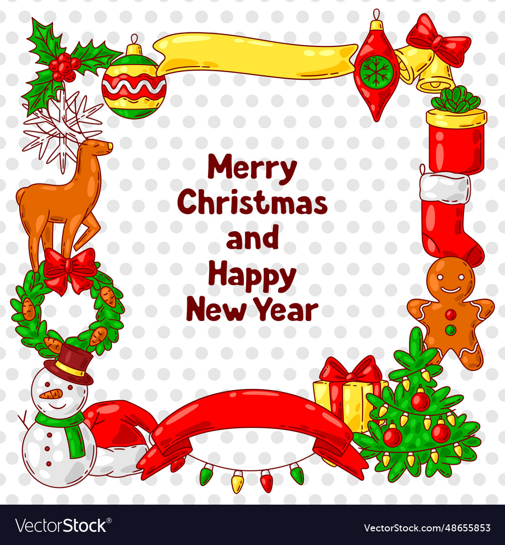 Merry christmas greeting card holiday