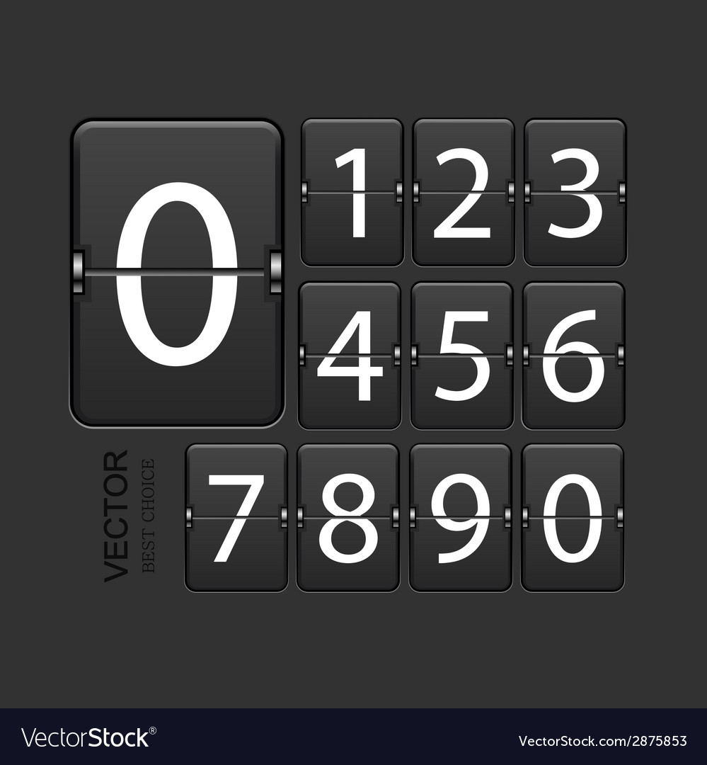 Modern numeric scoreboard set