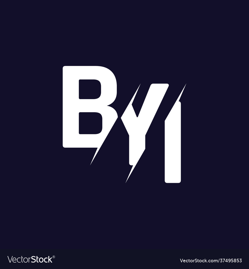 Monogram letters initial logo design byi