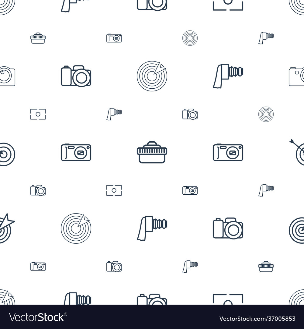 Objective icons pattern seamless white background