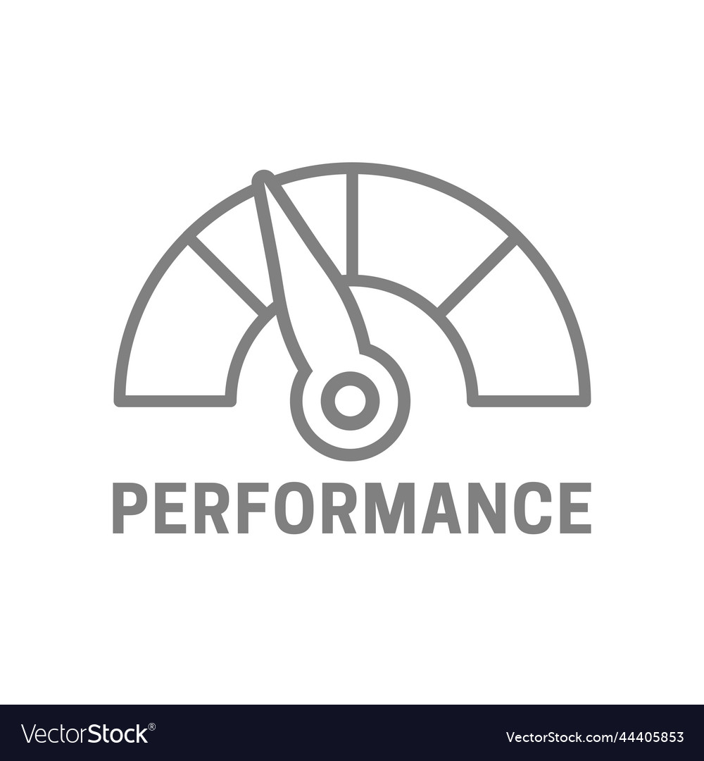 Performance scale measure speedometer icon Vector Image Performance scale measure speedometer icon