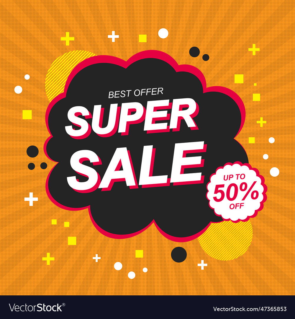 Sale banner background with flat style