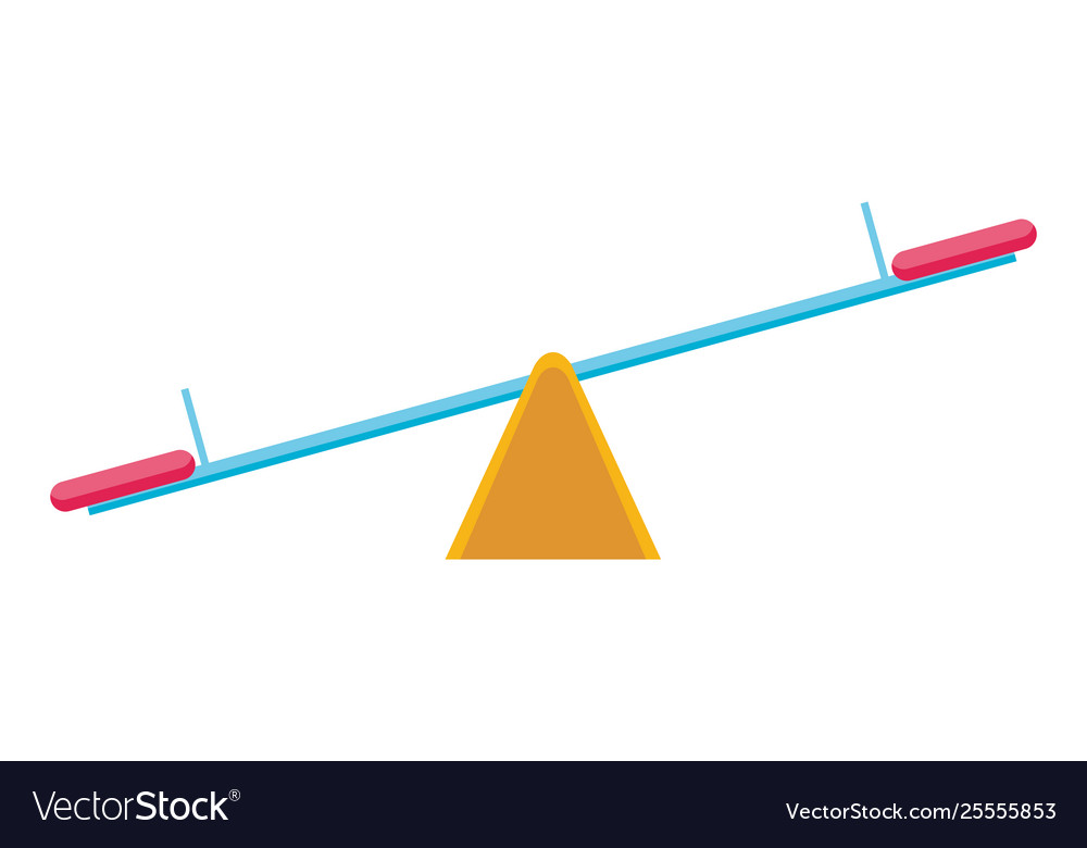 Seesaw play kids zone Royalty Free Vector Image