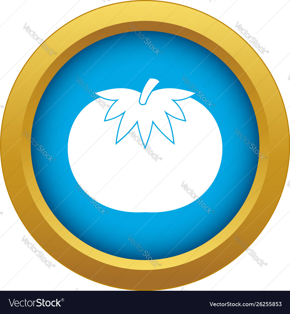 Tomato icon blue isolated Royalty Free Vector Image