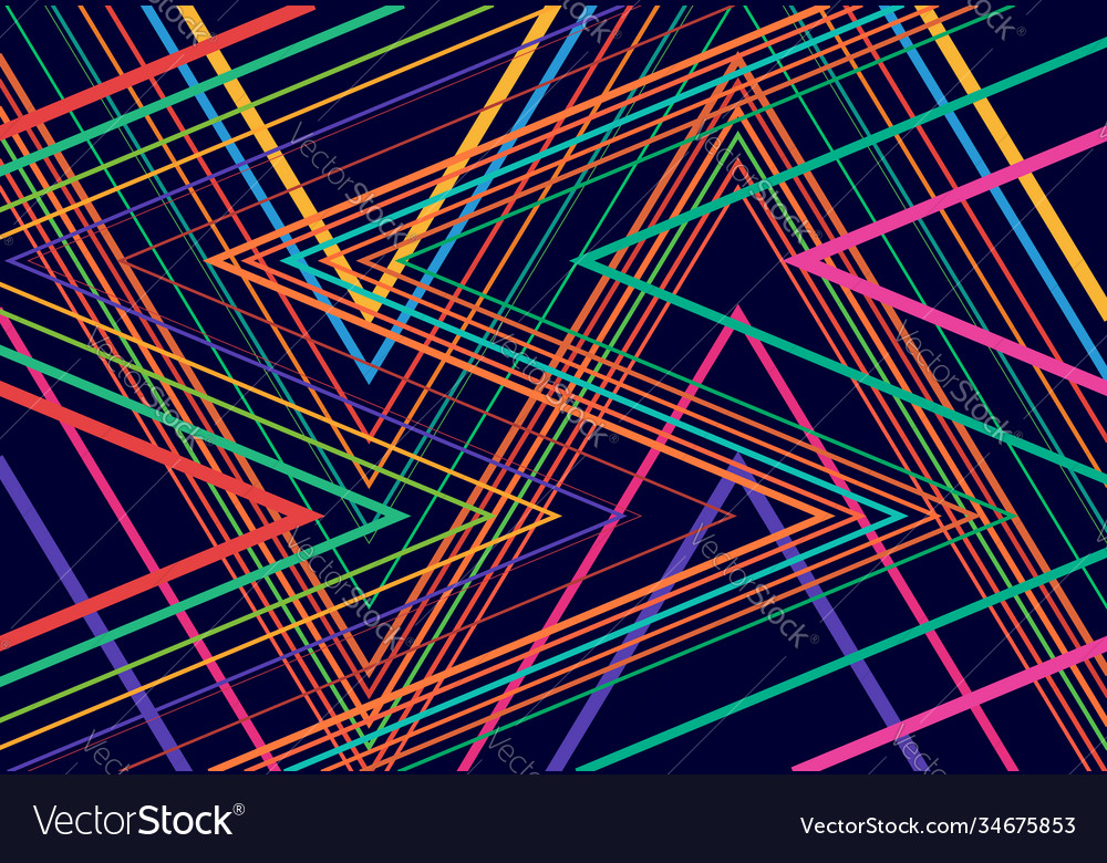 Vivid vibrant zig-zag criss-cross serrated