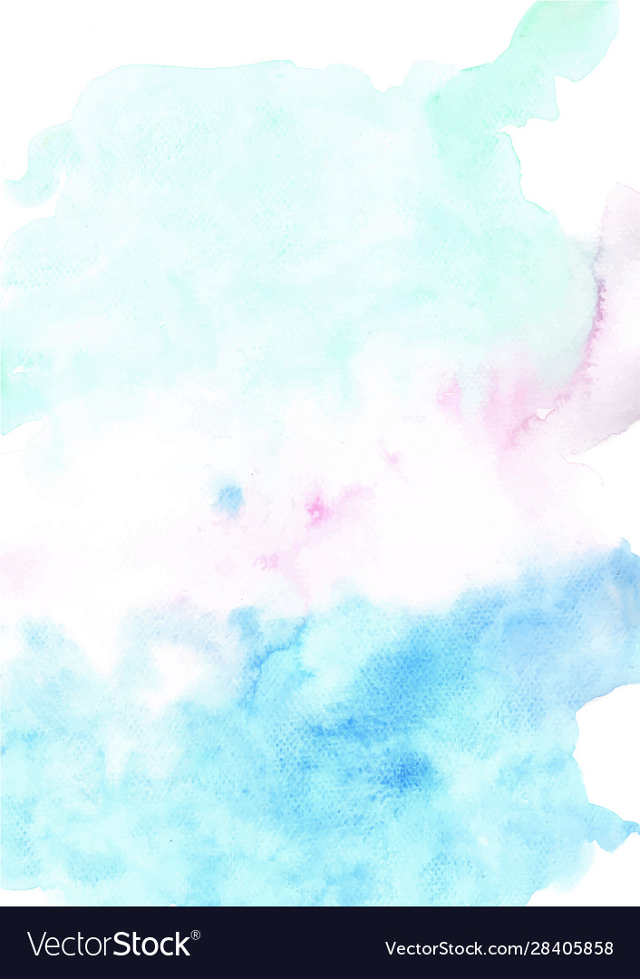 Blue Green Mint And Purple Watercolor Background Vector Image