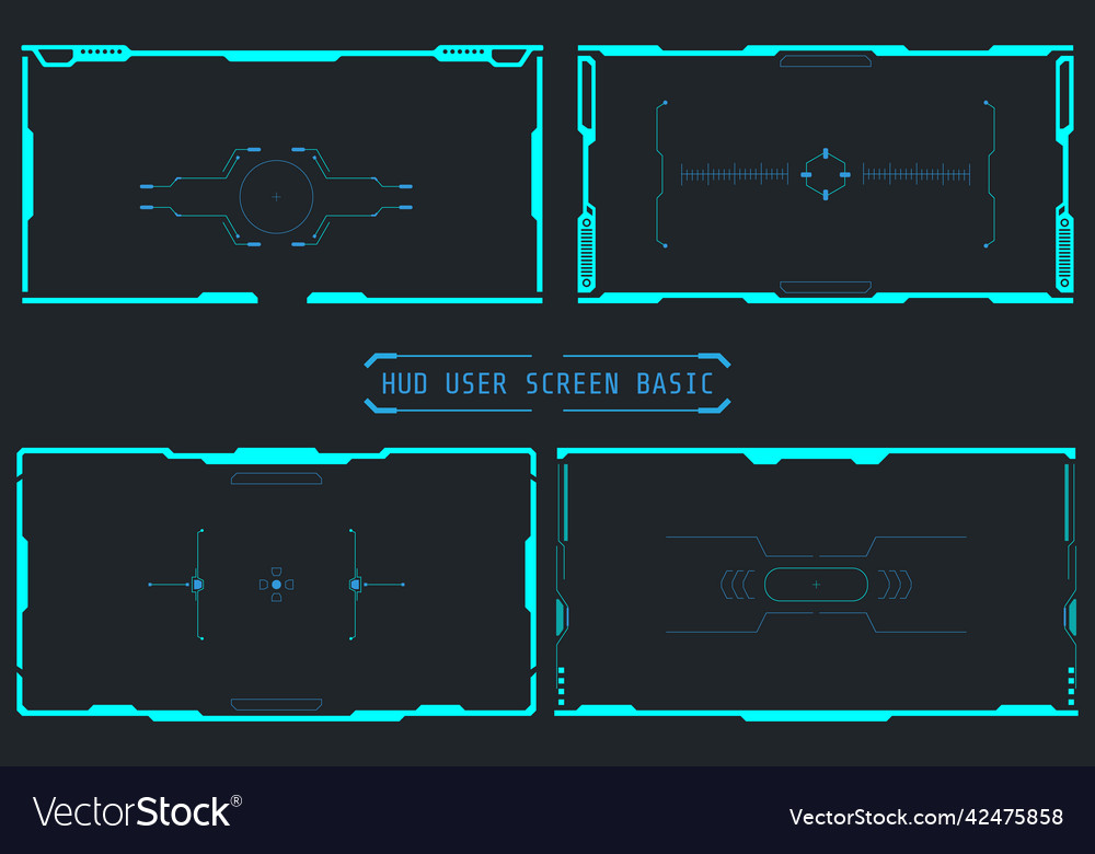 Hud abstract futuristic user screen interface vector image Hud abstract futuristic user screen interface