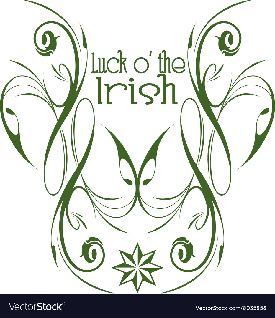 Irish luck insignia Royalty Free Vector Image - VectorStock