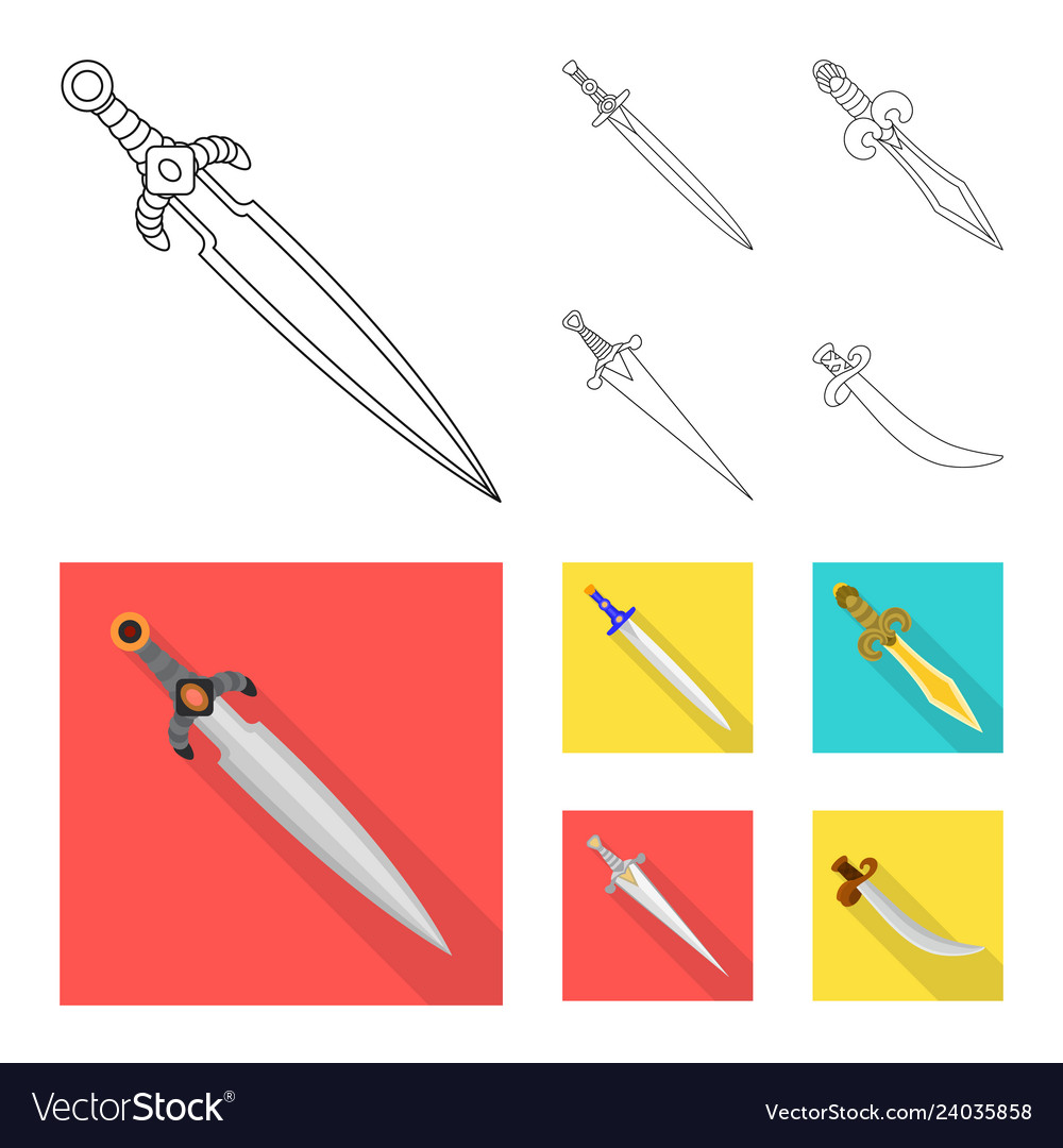 Isolated object of game and armor sign collection vector image Isolated object of game and armor sign collection