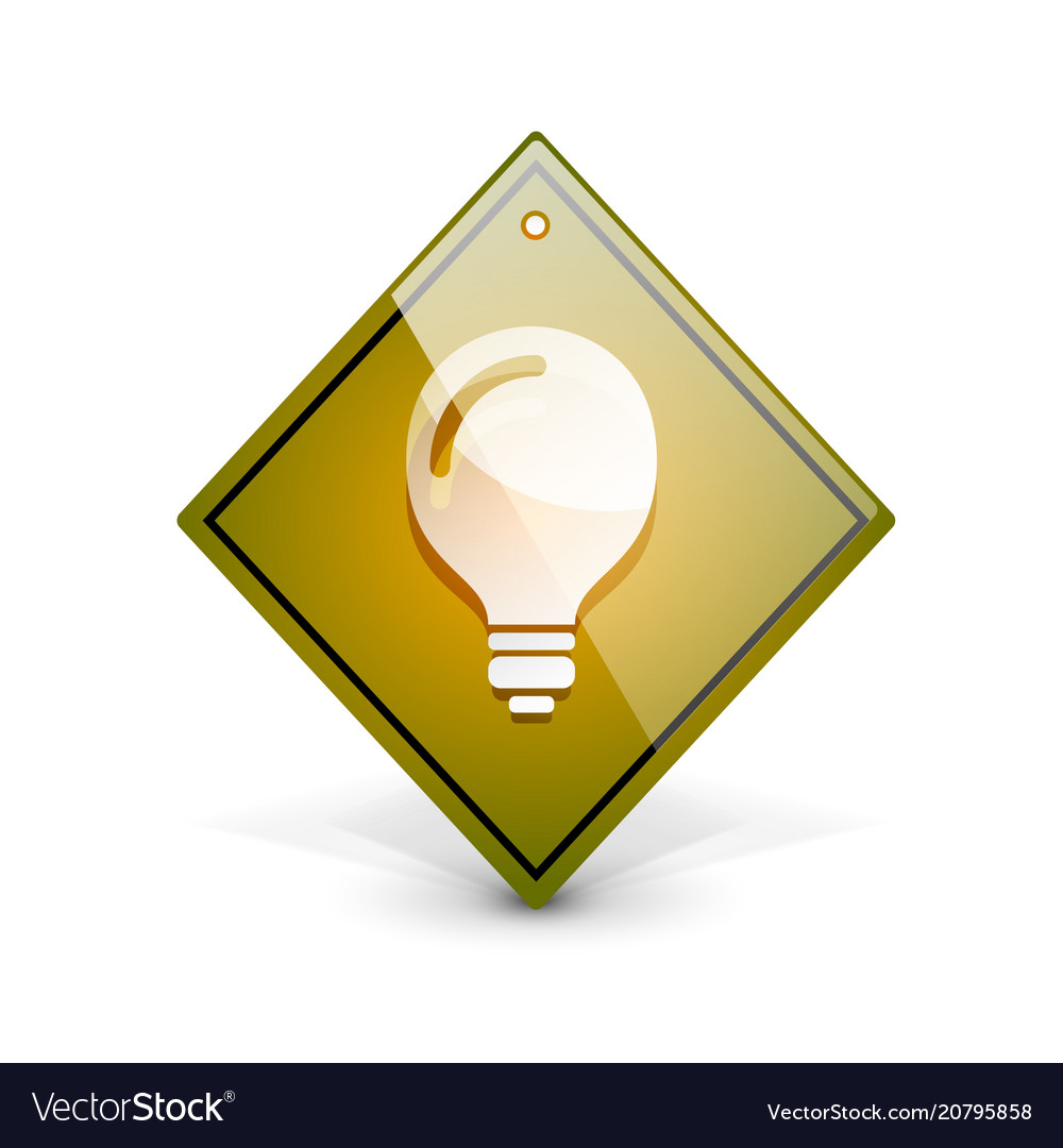 Light bulb new idea concept web button vector image Light bulb new idea concept web button