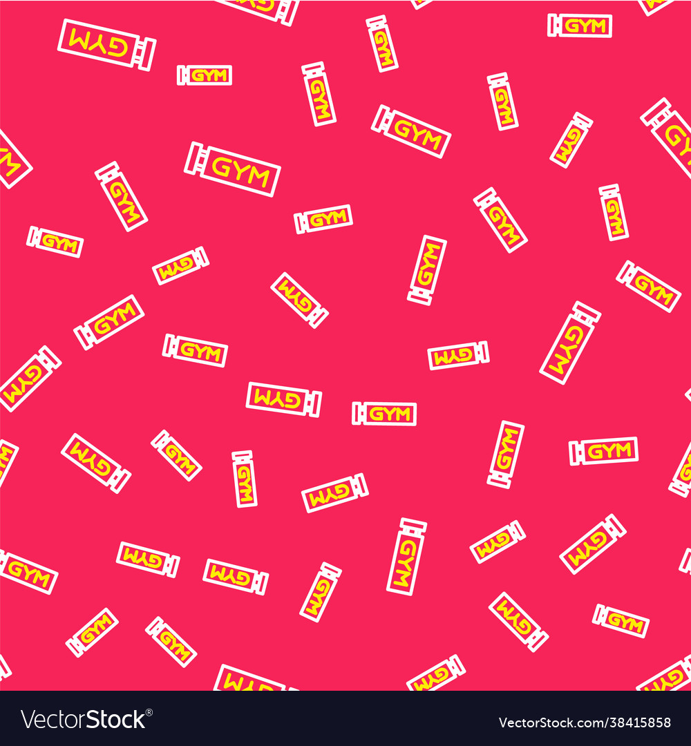 Line location gym icon isolated seamless pattern vector image Line location gym icon isolated seamless pattern
