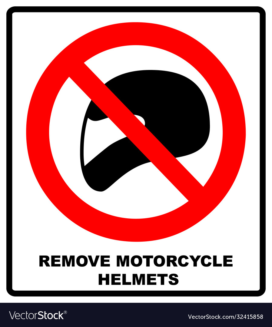 Remove motorcycle helmets icon symbol protection Vector Image