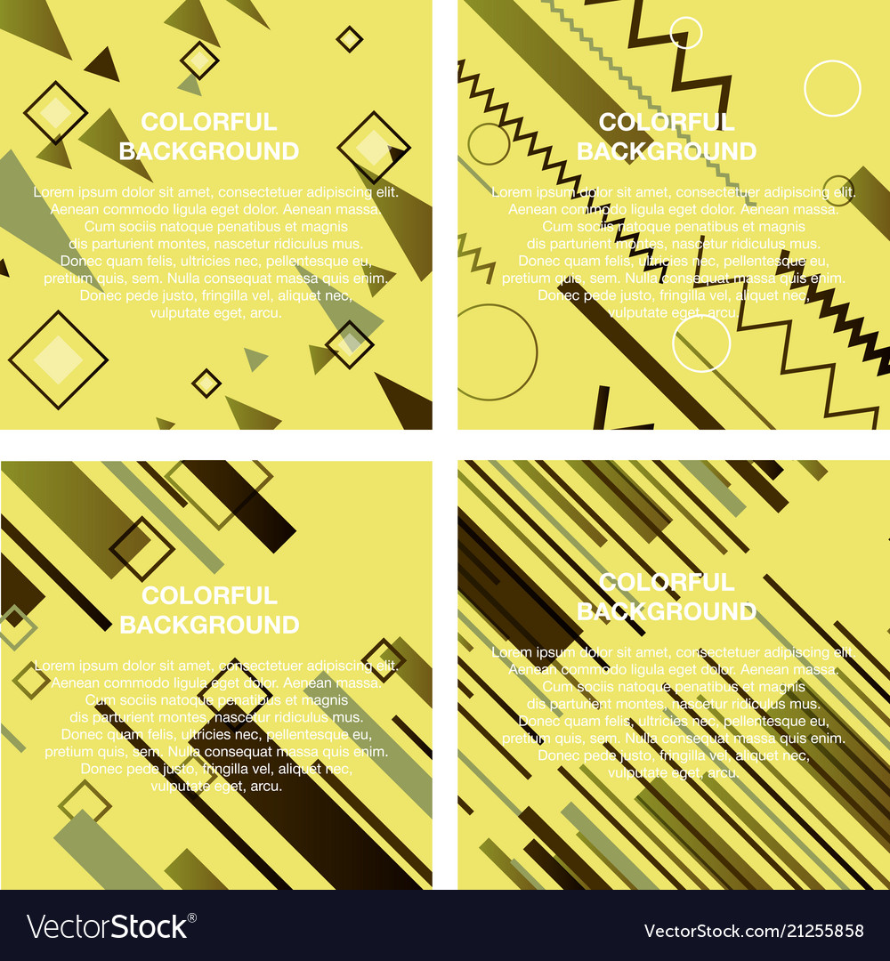 Set abstract avangarde retro background