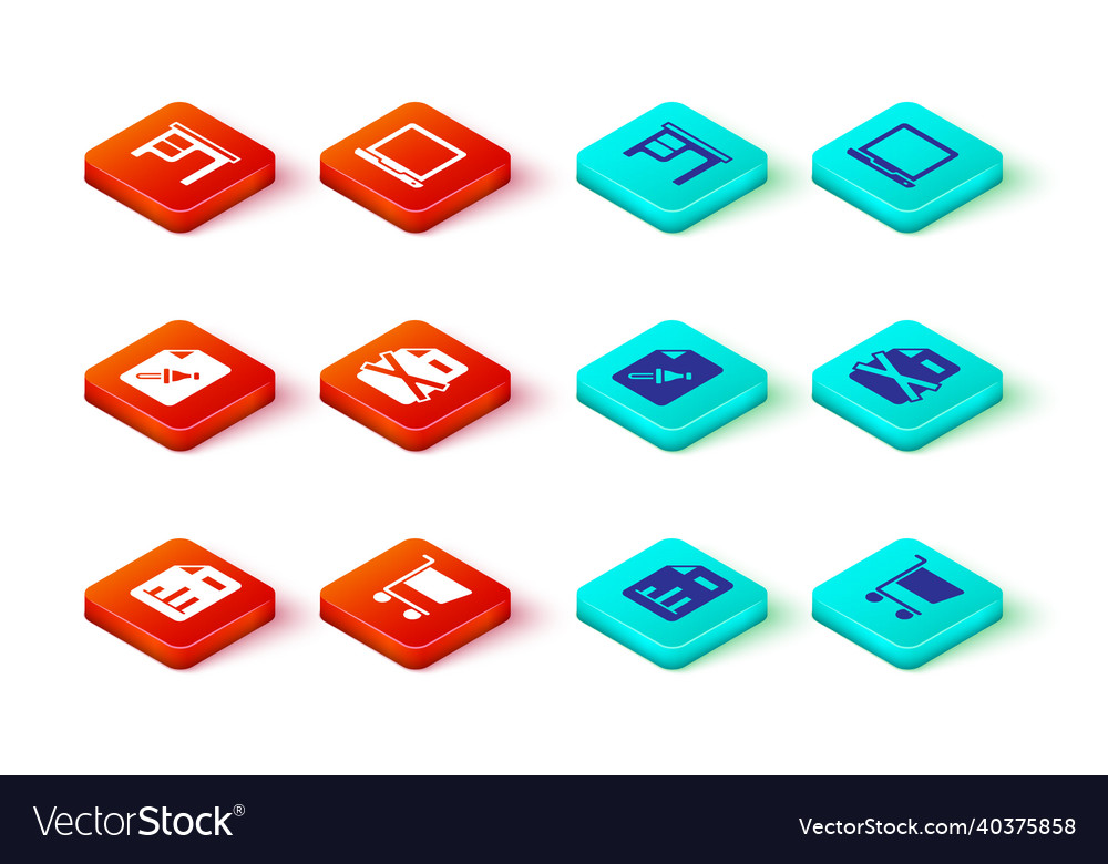 Set document with graph chart shopping cart note vector image Set document with graph chart shopping cart note