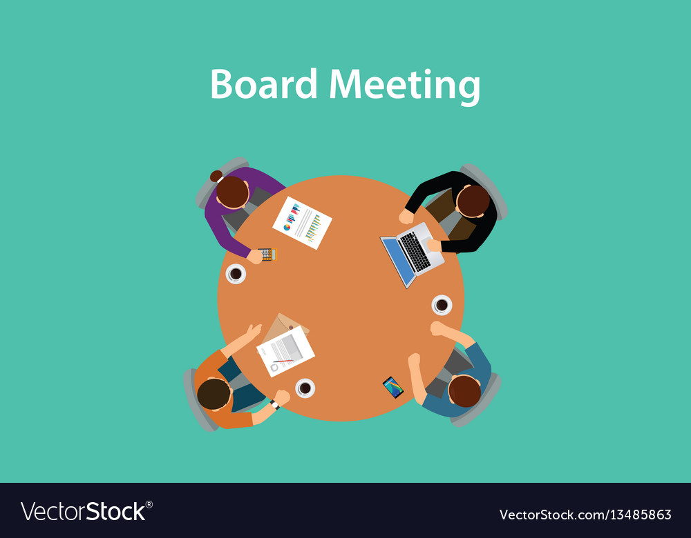 Board Meeting With For People Meeting Royalty Free Vector Board Meeting With For People Meeting Royalty Free Vector
