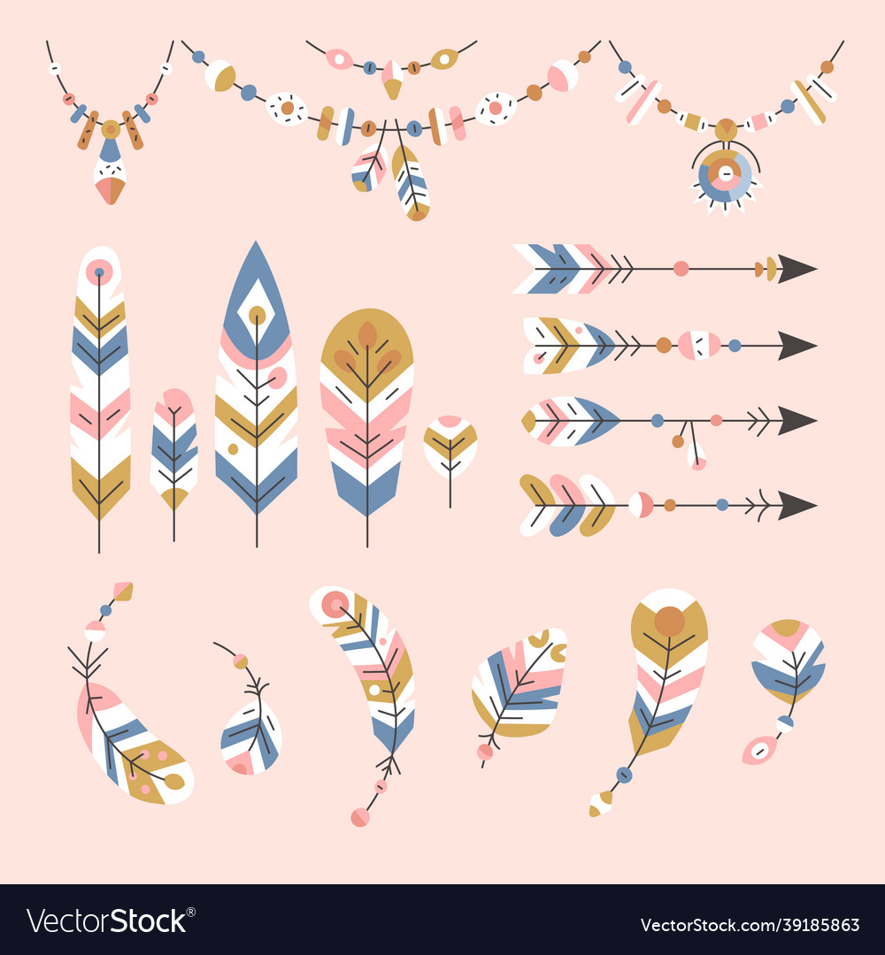 Boho elements set