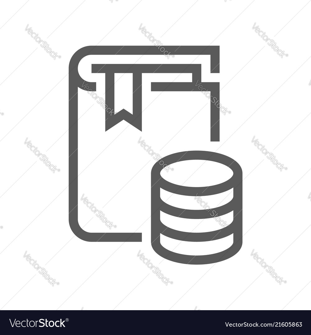 Book flat line icon Royalty Free Vector Image - VectorStock