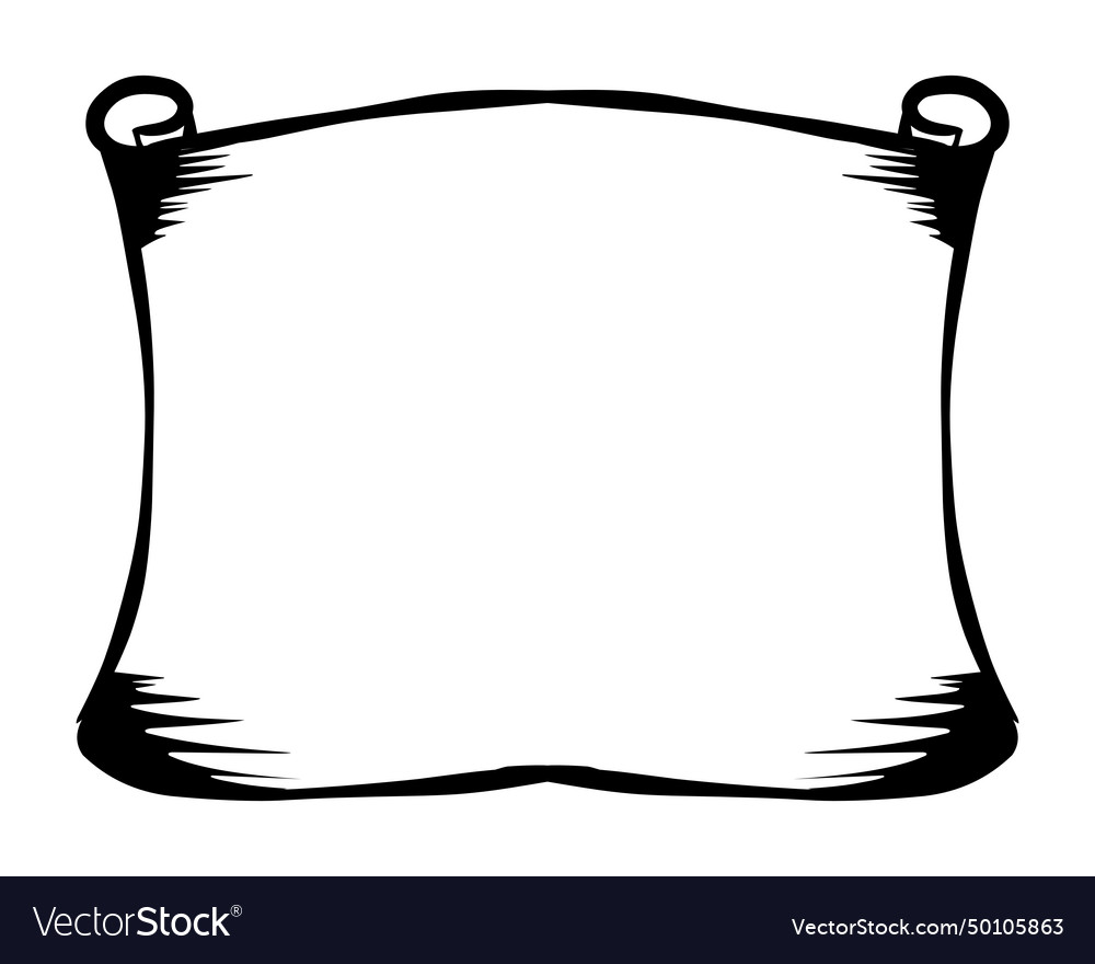 Classic text box template in black line color vector image Classic text box template in black line color