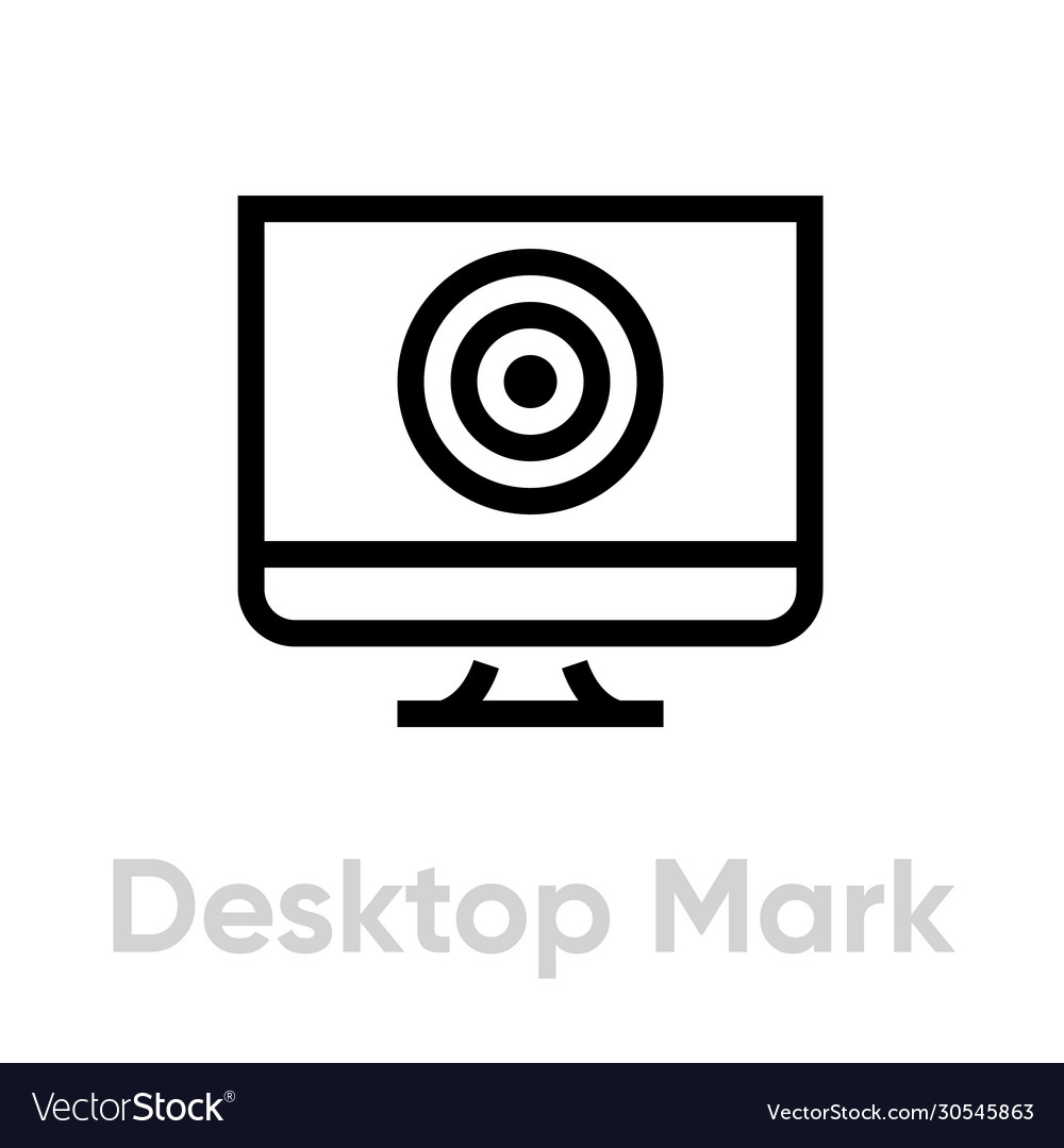 Desktop mark target icon editable line