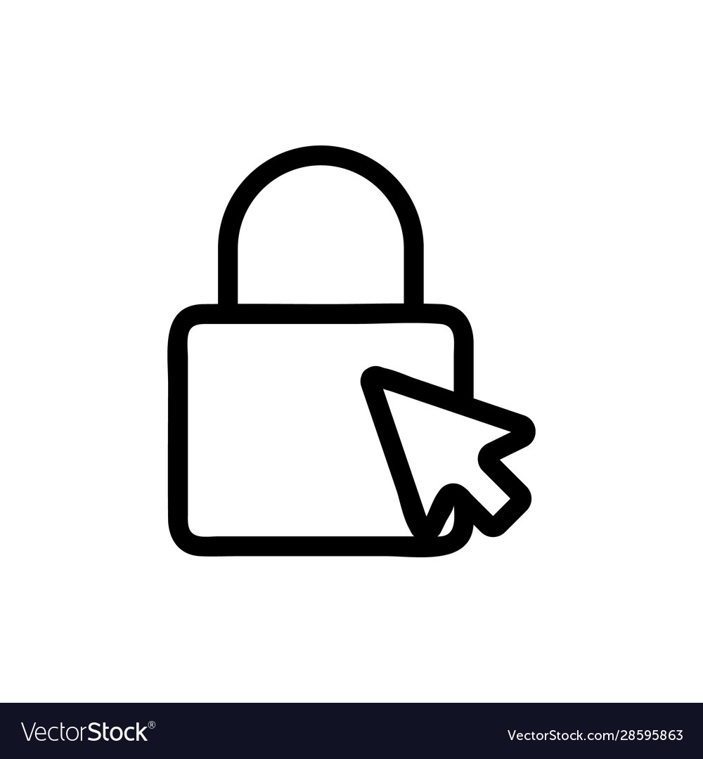 Encryption files icon isolated contour