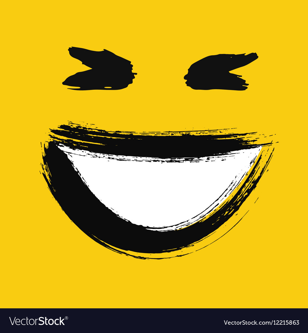 laughing emoticon painted royalty free vector image