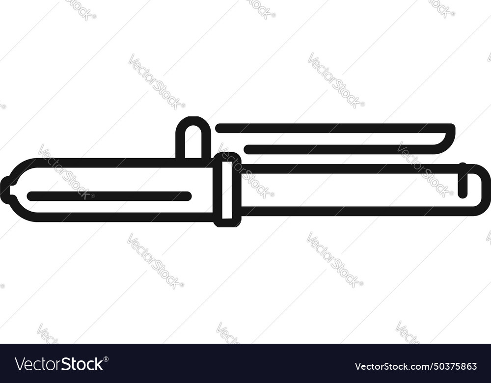 Steel hair straighter icon outline wash Royalty Free Vector