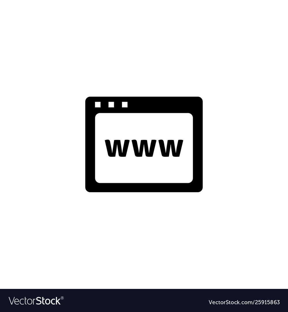 Web page icon in flat style for apps ui websites vector image Web page icon in flat style for apps ui websites
