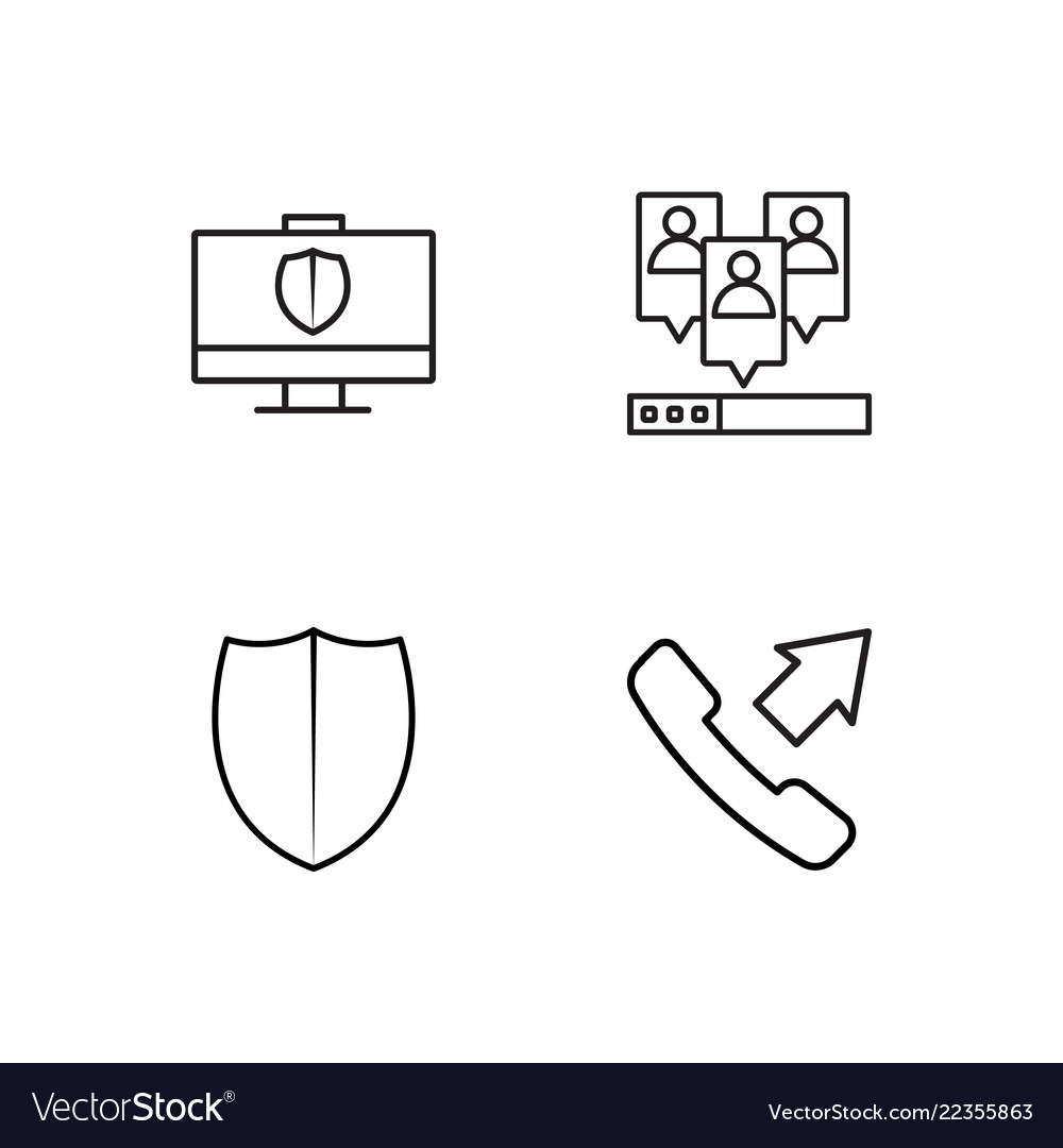 Web simple outlined icons set