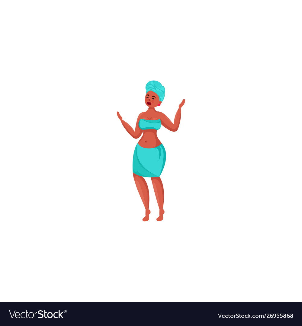 African woman in a turban raster Royalty Free Vector Image