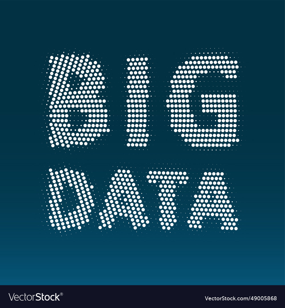 Big data code representation vector image Big data code representation