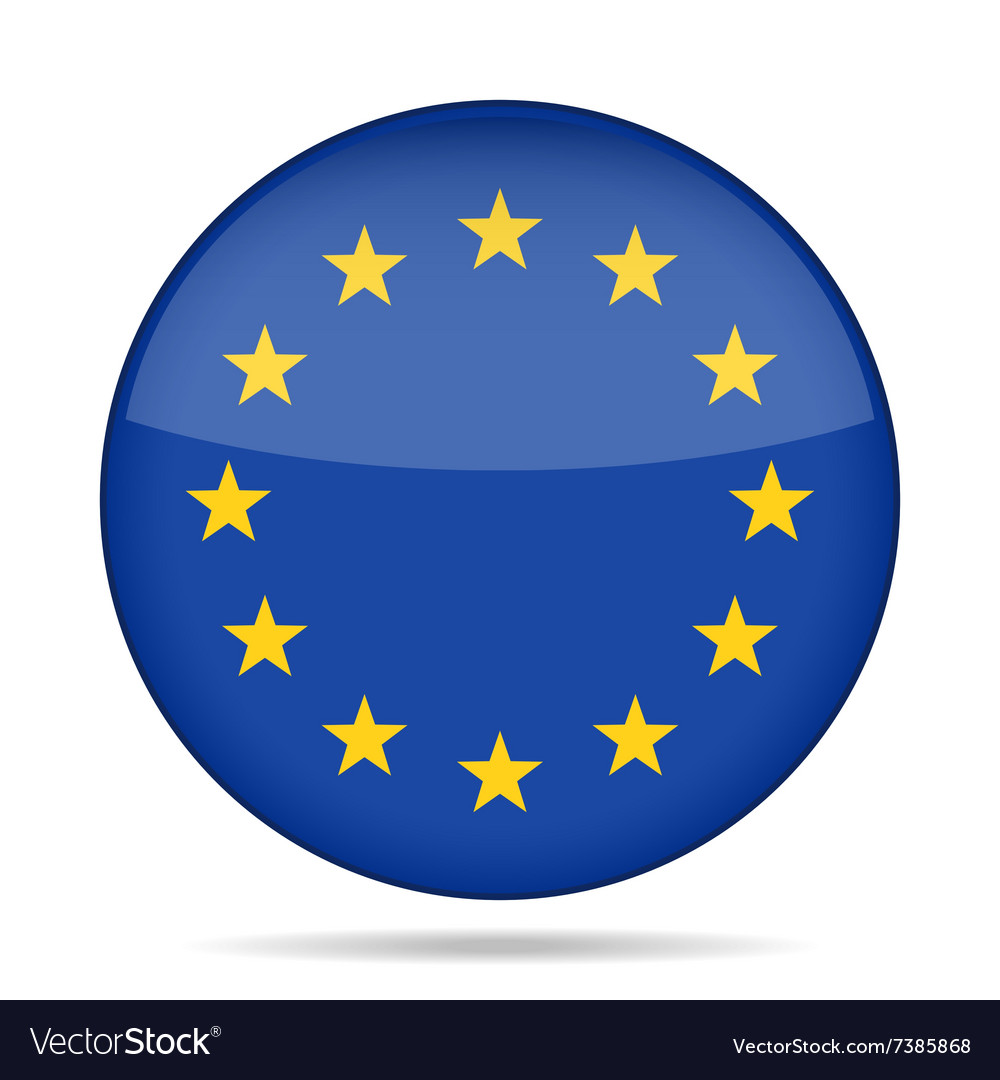 Button with flag of eu